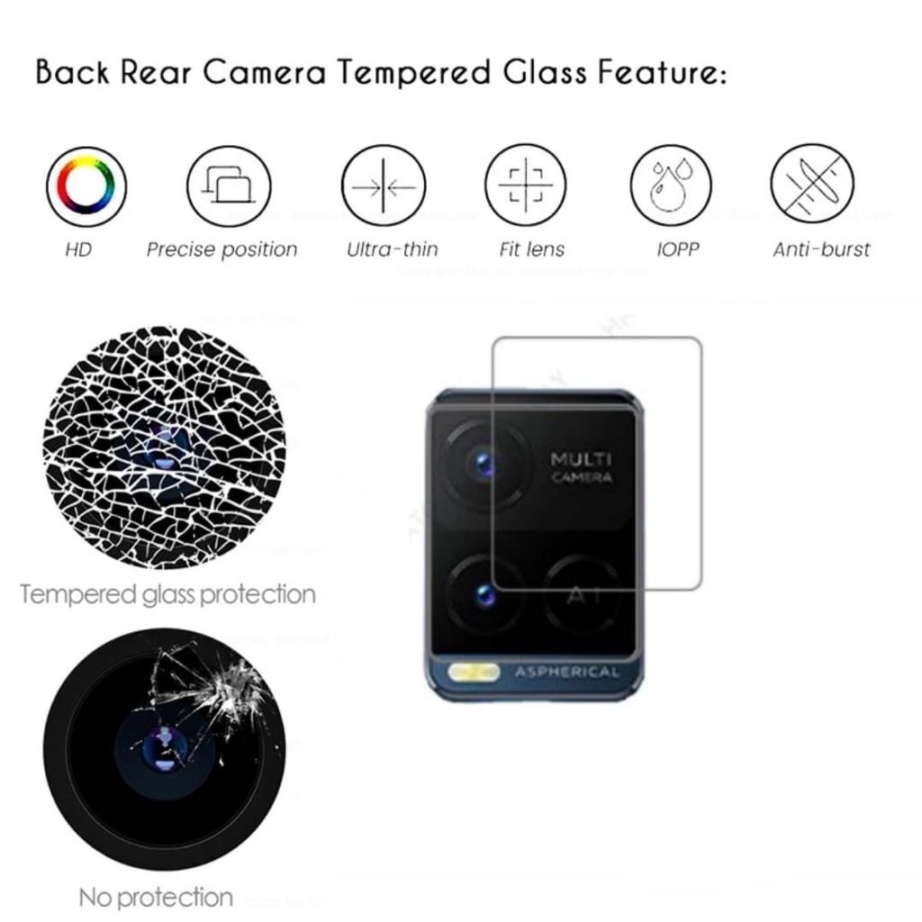 PROMO 3in1 VIVO Y21 Tempered Glass Free Anti Gores CAMERA &amp; GARSKIN Carbon