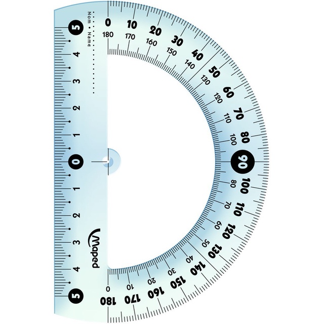 Maped Essential Penggaris Busur 180 Derajat 12 cm