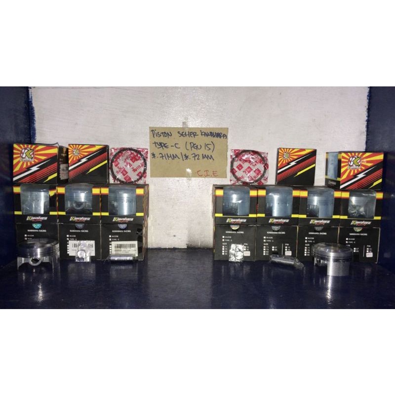 Piston Kawahara Type C Double Ring (66/P13), pen15(66/68/69/70/71/72) & Type CR Single Ring pen13(59