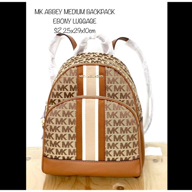 Tas Michael Kors Medium Abbey Backpack Ebony Luggage