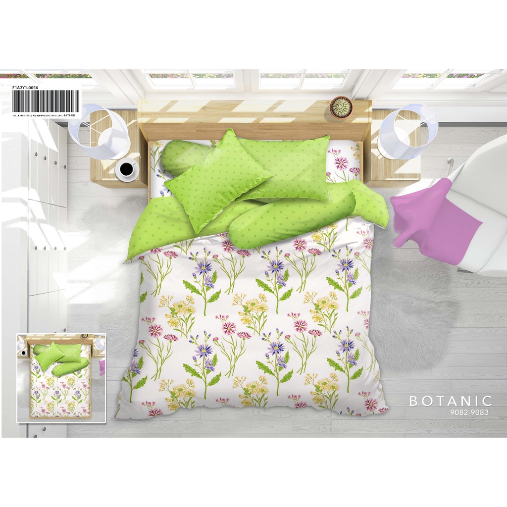 Bed Cover set 200x200 T30 My Love Bedcover Super King MyLove BOTANIC Sprei set Betcover Badcover