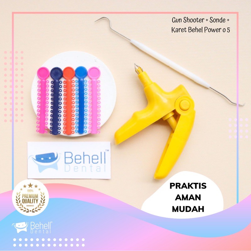 Paket Alat Ganti Pasang Karet Behel Motif Mudah Isi Sonde Gun Shooter Karet Behel Power O Pemasang