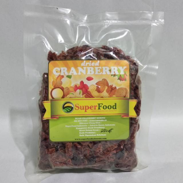 

Cranberry Dried 250 Gram Superfood Indonesia