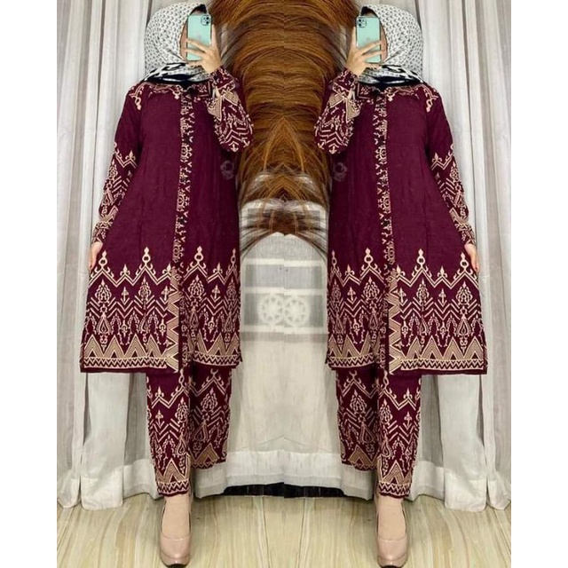 Oneset Tunik motif etnik