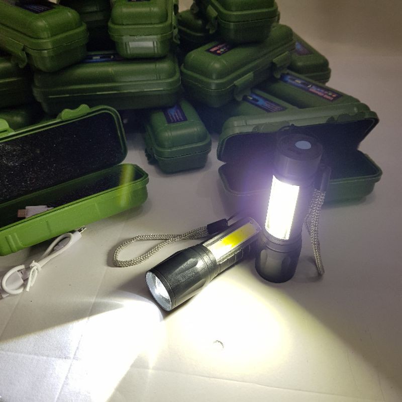 Senter Mini / Senter Pocket mini / Senter Swatt / SENTER LED MINI USB RECHARGER WATERPROOF/SENTER SWAT MINI ZOOM SENTER POLICE LED MINI ZOOM CAS CHARGE 3 FUNGSI/Senter Mini XPE Super Terang COB LED Zoom Swat Police Light Recharger