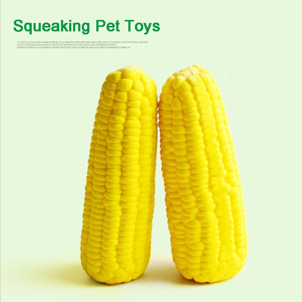 Suyo Mainan Kunyah Interaktif Bentuk Jagung Bahan Latex Tahan Lama Untuk Anjing
