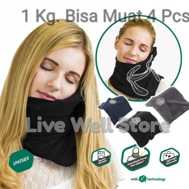 Smart Travel Pillow - Bantal Mudik Bantal Selimut Leher - Travelling Scarf trtl