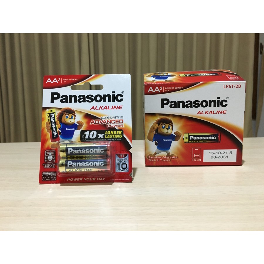 BATTERY BATERAI BATERE BESAR AA A2 PANASONIC ALKALINE LR6T 2 PCS