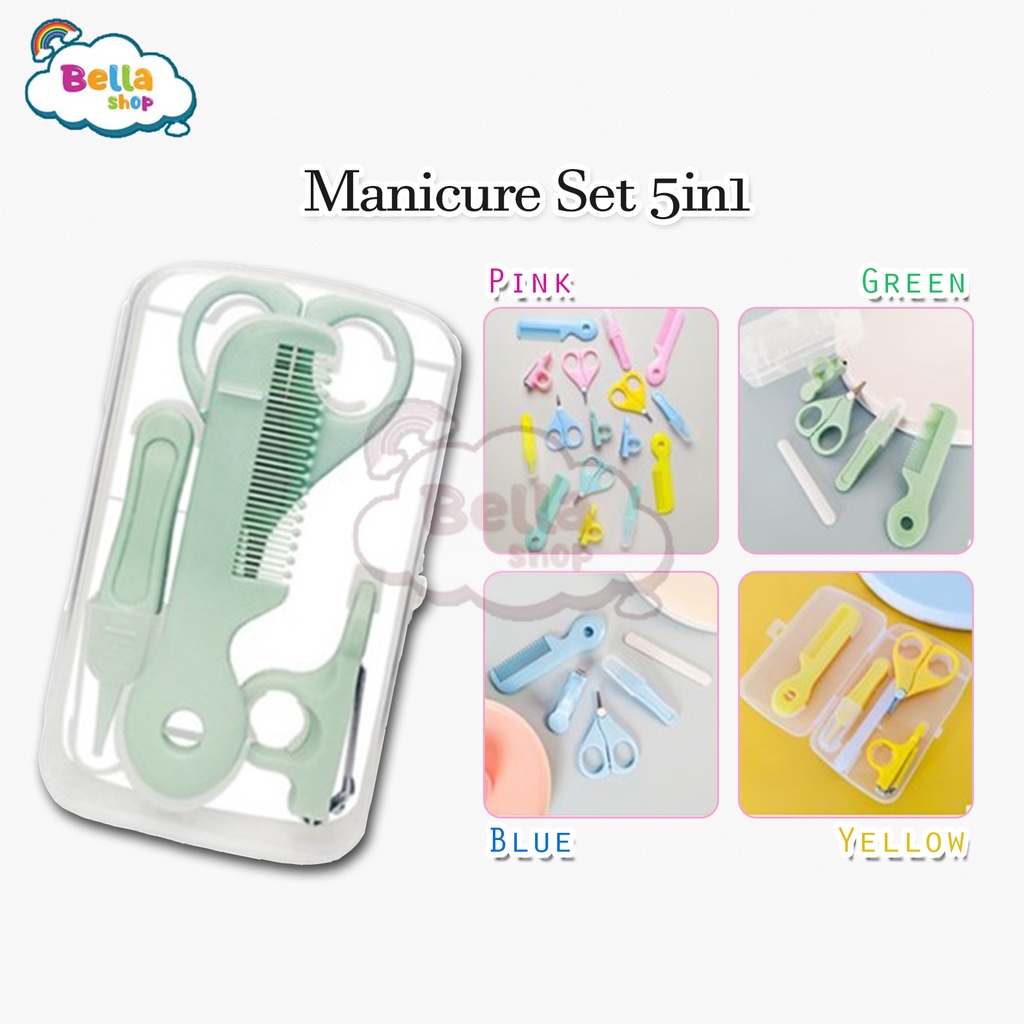 Gunting Kuku Bayi Manicure Set 5in1 Murah Import Nail Clipper - BELLA SHOP