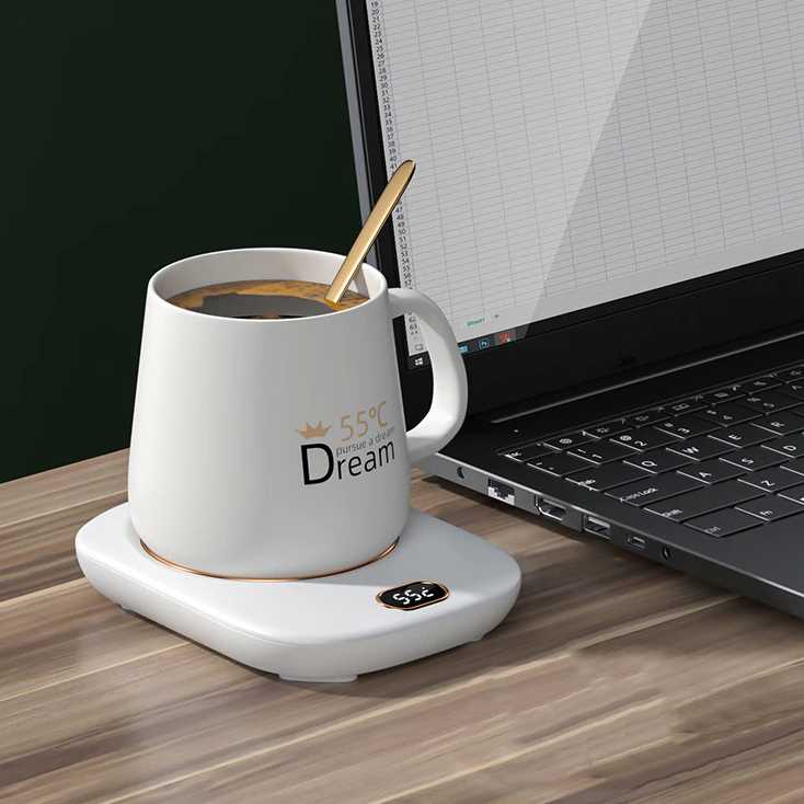 Tatakan Pemanas Gelas Kopi Coaster Coffee Cup Warmer Heating Pad Listrik USB Penghangat Minuman Berkualitas