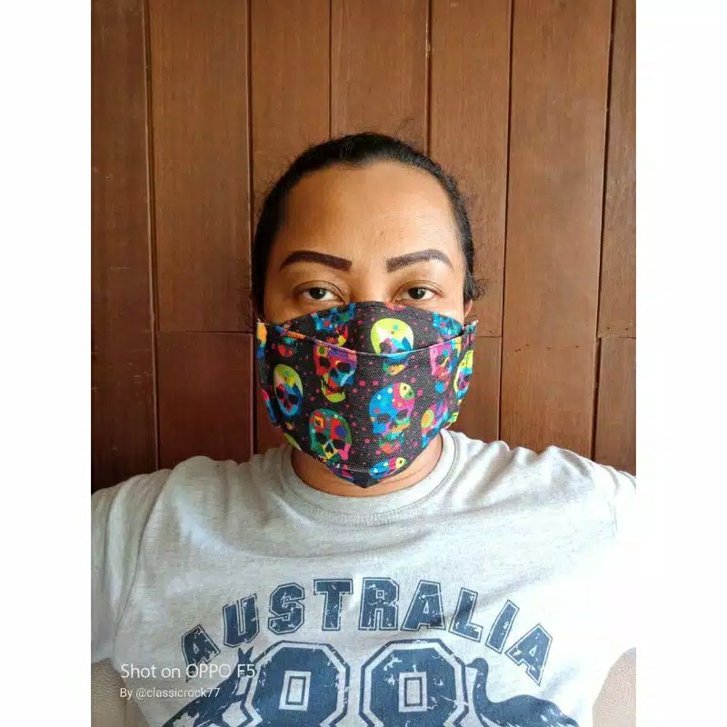 Masker Kain Tengkorak/skull 2 Lapis