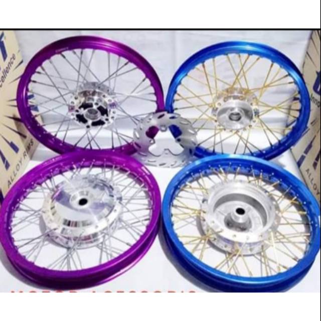 Velg set beat & scoopy ring 14.velg comet,tromol chrome,& jari jarinya lengkap dengan disc depan
