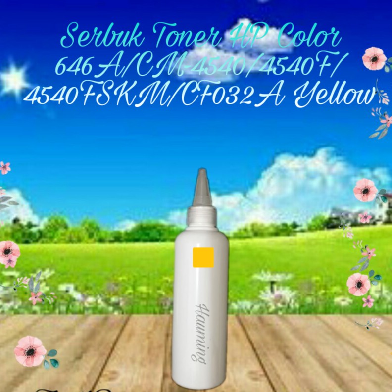 Serbuk Toner Powder Color HP 646A CM4540 CM4540f CM4540FSKM CM-4540 4540f CF032A Yellow 1x Isi