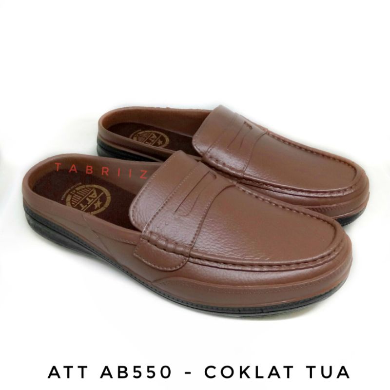 Sandal Slop ATT ABK550 Coklat Sandal Karet Pria - Murah Berkualitas