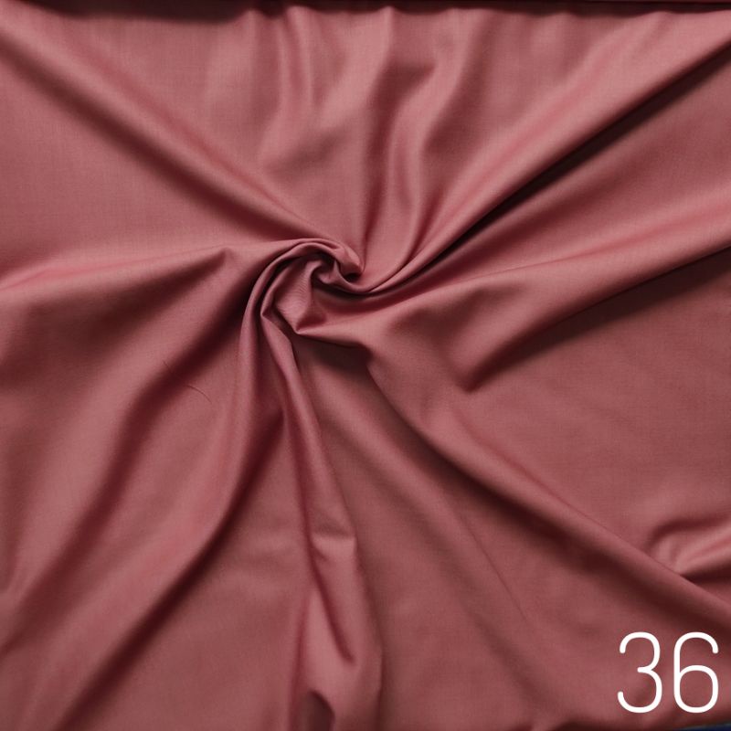 Kain Katun Toyobo Fodu Premium 0.5 Meter (Seri 1) - Bahan Katun Podu Cotton Koko Gamis Meteran-Dusty Purple - 36