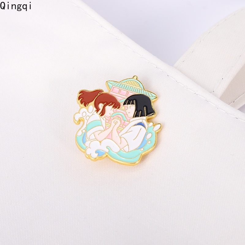 Bros Pin Enamel Desain Kartun Anime Chihiro Haku Untuk Koleksi Penggemar Anak