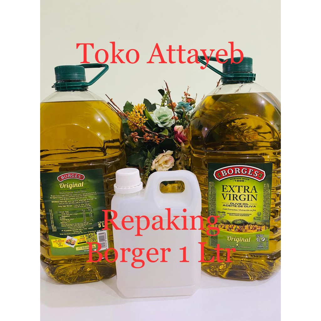 

Minyak Zaitun Borges Extra Virgin Olive Oil Repacking 1 ltr Borges