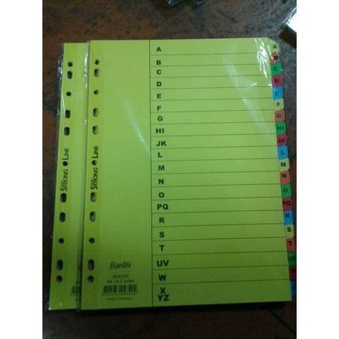 

Hemat Bantex Kertas Divider Huruf Kertas Pembatas A4 6043-00 Terbatas