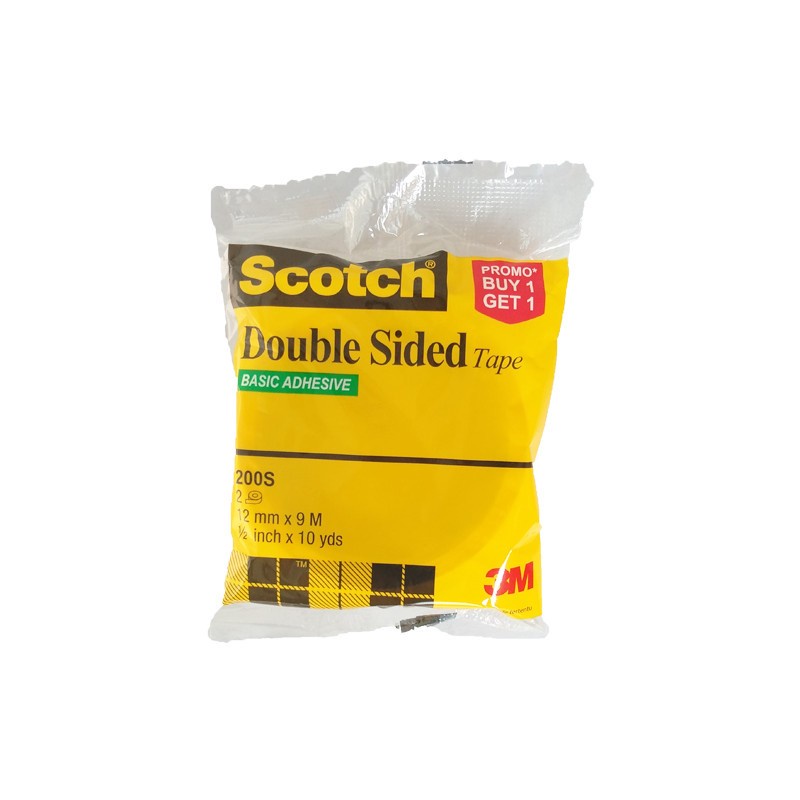 Double Tape 3M Scotch Double Side Tape 12mm x 10Y Promo buy 1 get 1