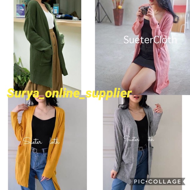 CARDY LONG RAJUT BELLE/CARDIGAN WANITA/KARDIGAN RAJUT MUSLIM