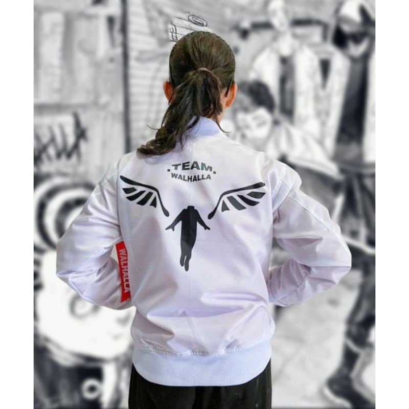 JAKET BOMBER VALHALLA WALHALLA TOKYO REVENGERS TOKYO MANJI GANG BORDIR AIVII