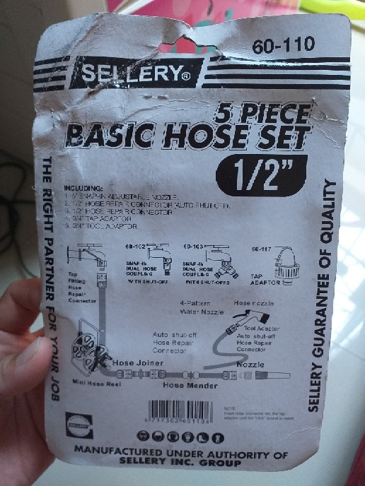 Semprotan Air 5 Pcs Basic Hose Set 1/2 Sellery 60110 + Sambungan Selang