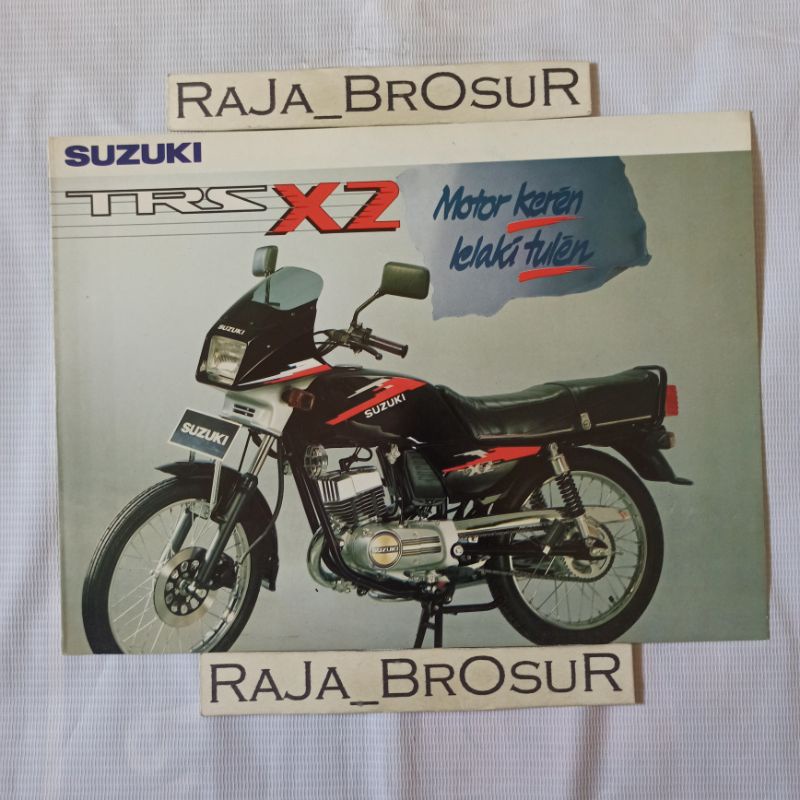 Poster brosur katalog leaflet jadul lawas Suzuki TRS X2 TRS X 2 TRS XZ 1990
