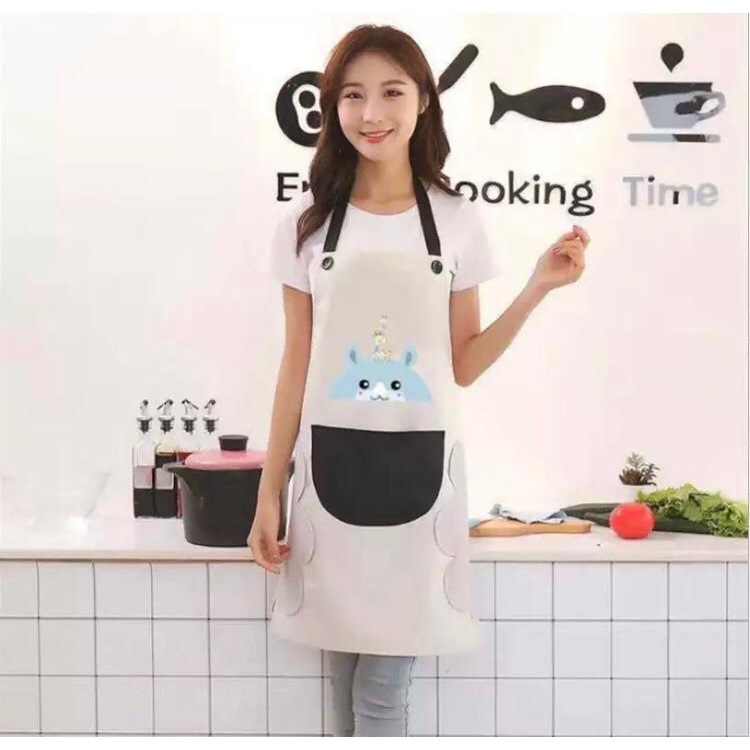 Celemek Masak Apron Waterproof bisa Lap Tangan karakter J109