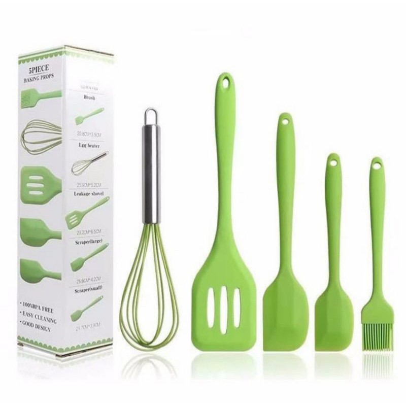 1 set isi 5 pcs spatula silikon food grade