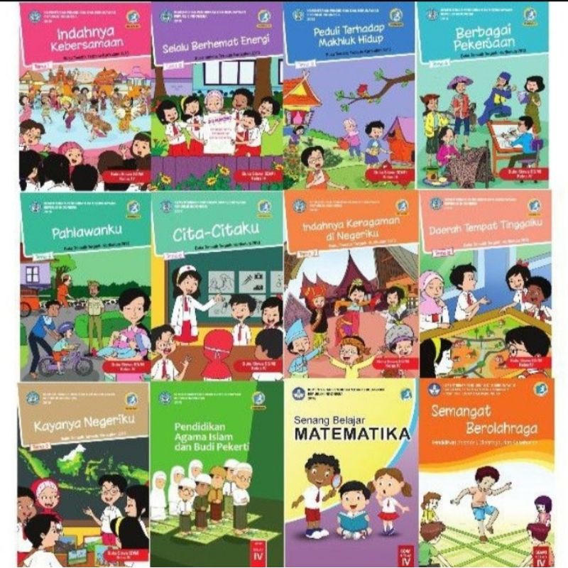 Rady stok!! Buku siswa tematik k13 kelas 4 tema 1 sampe 9 harga satuan www