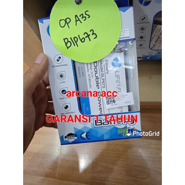 LIFE FUTURE baterai baterei Oppo A3S A5 A7 Oppo A31 2020 BLP673 DOBEL POWER