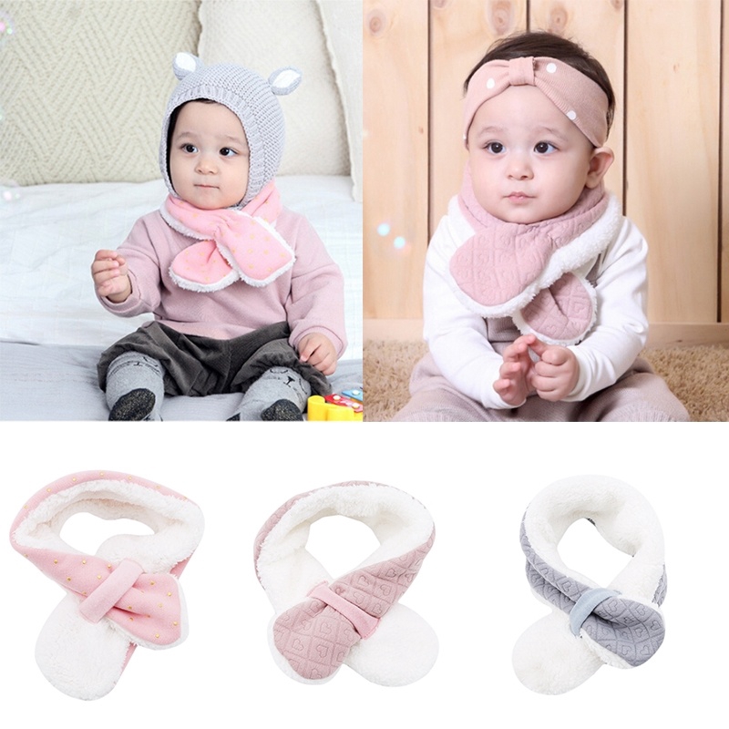 Children Baby Cute Baby Scarf Velvet Thick Warm Scarf Shopee Indonesia