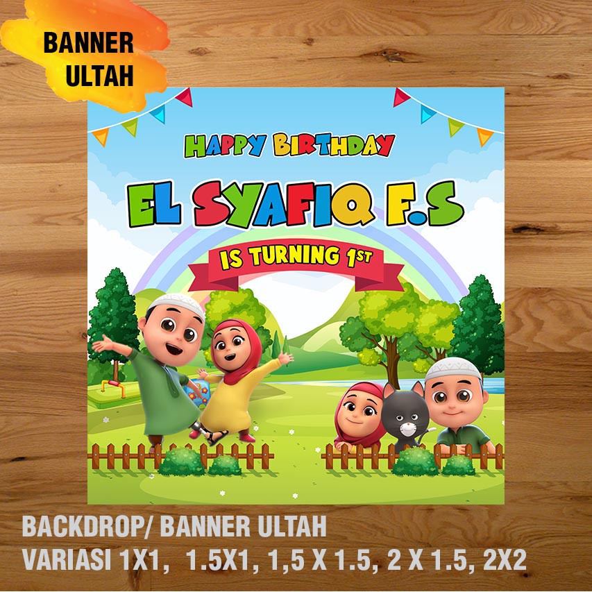 NUSA RARA BANNER/ BACKDROP/ SPANDUK ULANG TAHUN UL-TAH