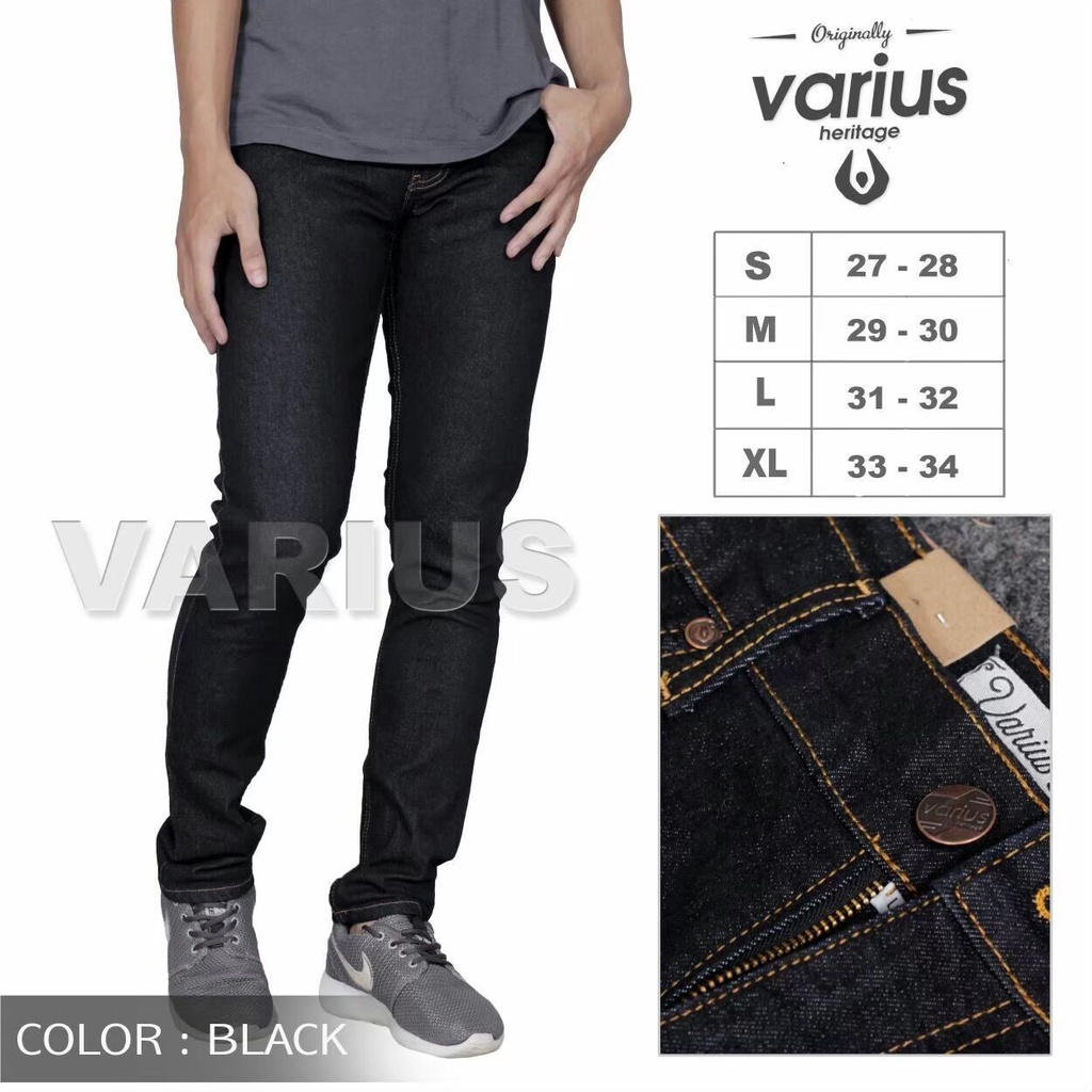 Celana Jeans Pria Slim Fit Streetch Original Varius Celana Jeans Skinny  Celana Slimfit Denim Cowok