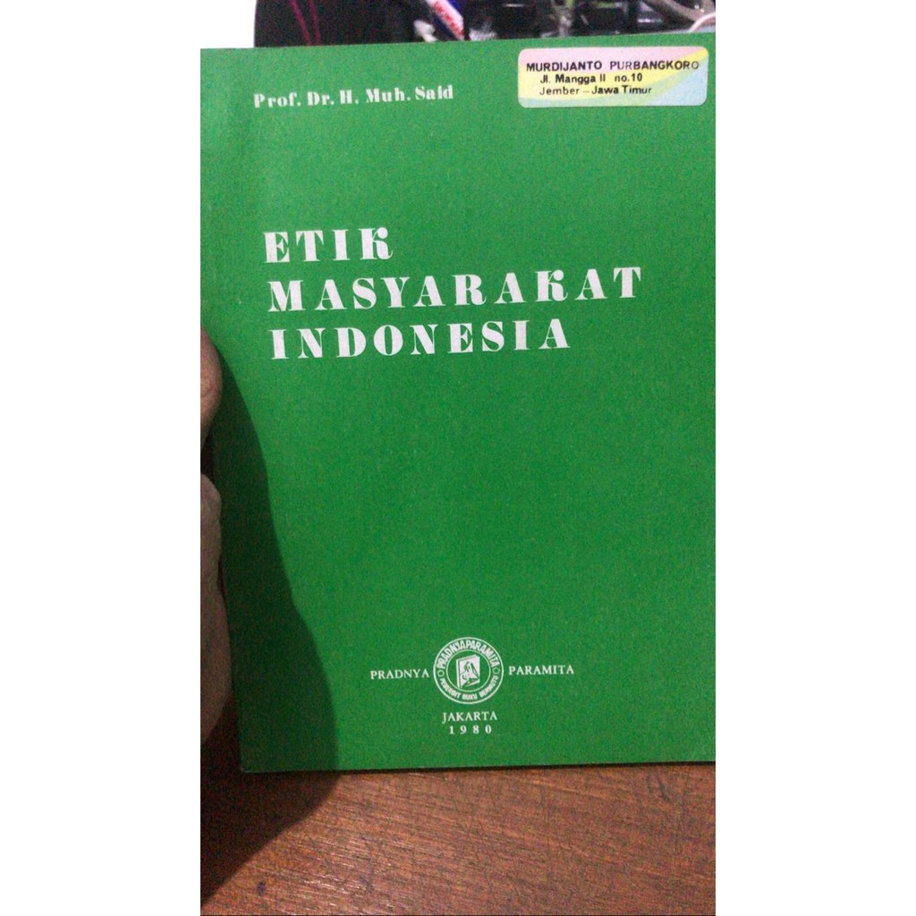 

Buku ETik Masyarakat Indonesia