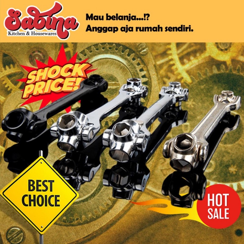 Kunci Ring Pas Multifungsi 8 In 1 Hexagon Wrench Powerful Magnet 12-19