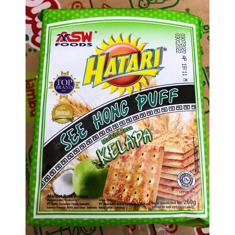 

HATARI MALKIST RASA KELAPA 260 gr / roti hatari murah solo