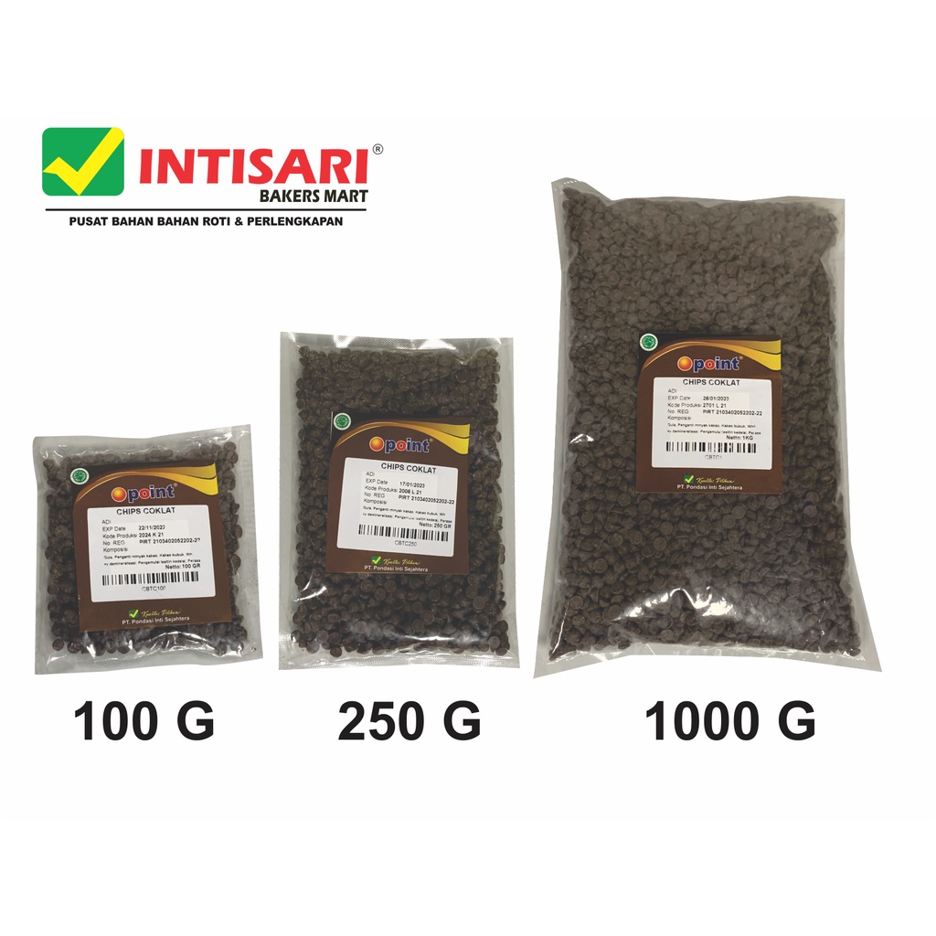 

CHOCO CHIPS COKLAT 250 G & 100 G