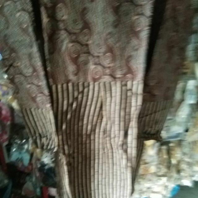 [terlaris] Tunik Batik Tunic Marshanda Genes Sogan Lawasan Lengan Kerut