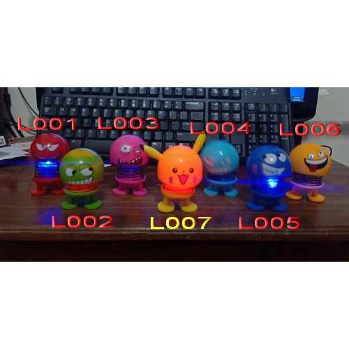 HOH PANJANGAN EMOJI FACE WARNA DAN PIKACU BOLA LAMPU LED