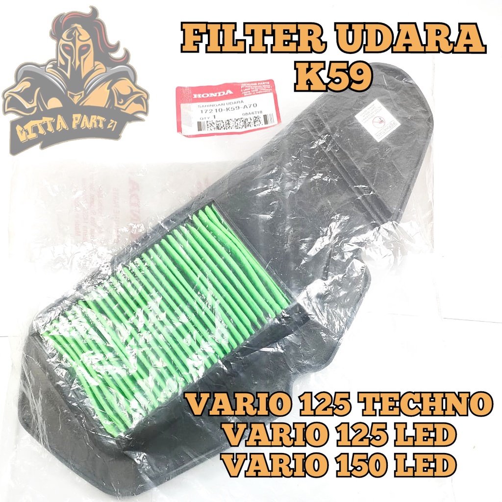 FILTER UDARA SARINGAN UDARA HONDA K59/KZR KUALITAS ASLI ORIGINAL HONDA AHM AWET DAN DIJAMIN MANTAP / FILTER UDARA VARIO 125 / FILTER UDARA VARIO 125 TECHNO / FILTER UDARA VARIO 150 / FILTER UDARA 150 LED / FILTER UDARA VARIO 125 LED / SARINGAN UDARA