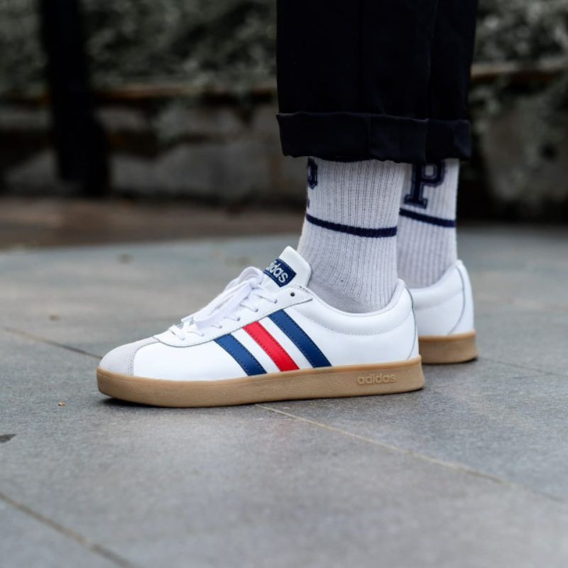 SEPATU ADIDAS VL COURT WHITE FRANCE SOLE GUM
