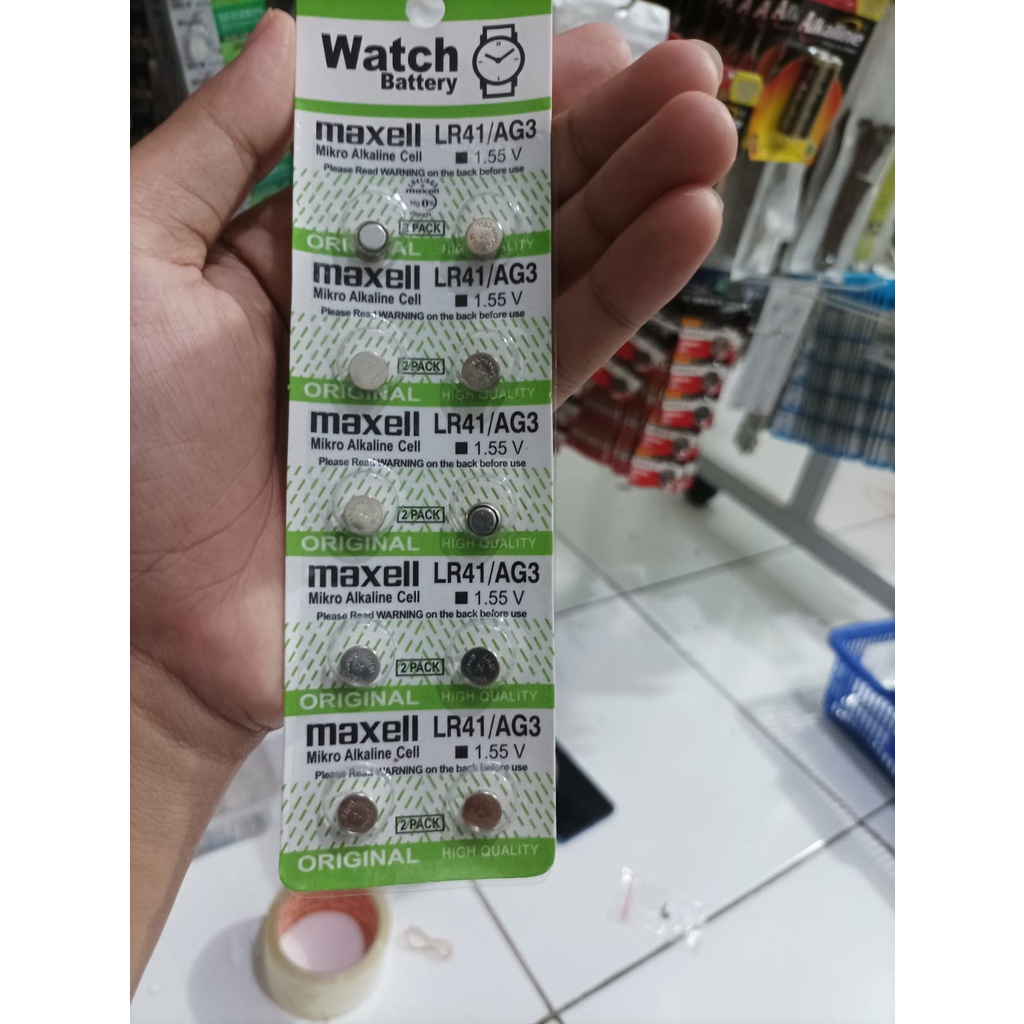 Kuy Baterai JAM TANGAN Kancing AG3 LR41 LR 41 AG-3 SR-AG-10 Batre Battery