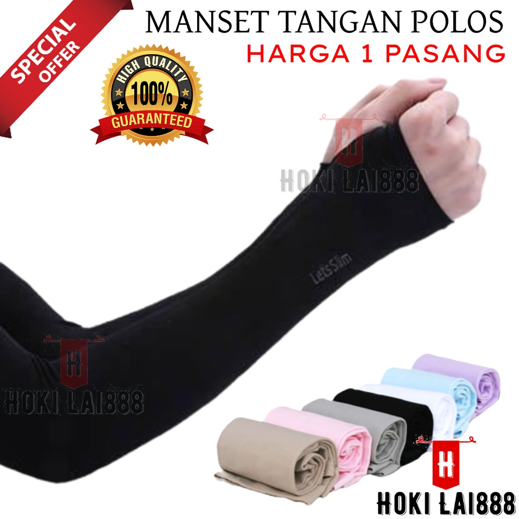 [HKL] MANSET TANGAN TEBAL BERKUALITAS / MANSET LENGAN ANTI UV SINAR MATAHARI / MANSET POLOS PRIA WANITA / MANSET ELASTIS DENGAN LUBANG JEMPOL