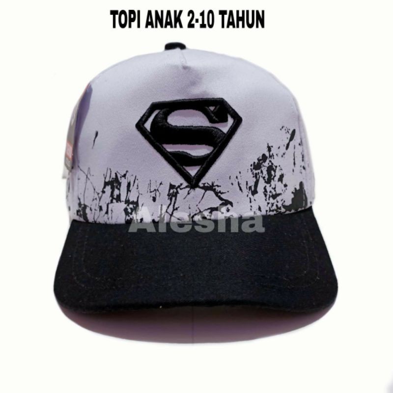 [REALPICT] TOPI ANAK PRINTING SUPERMAN TOPI BASEBALL