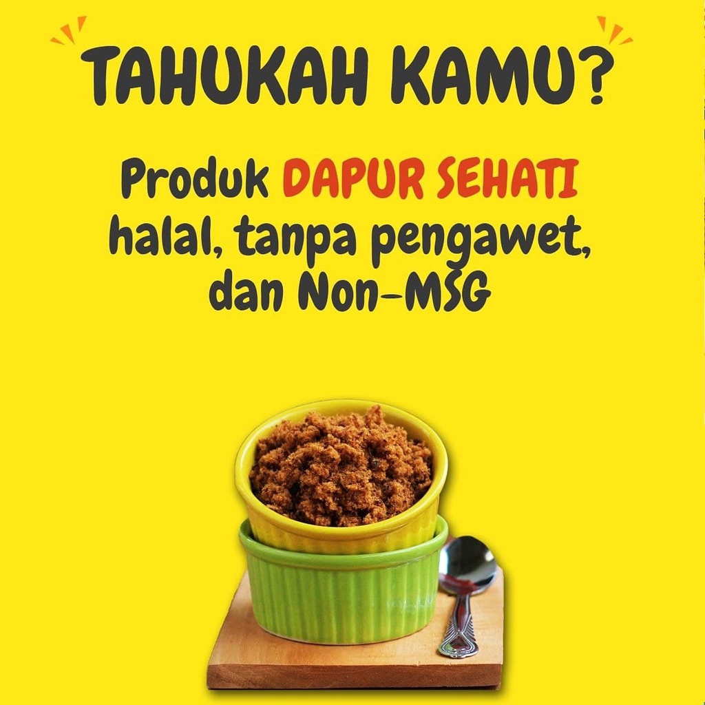 Abon Ayam - Ikan Tuna - Cakalang - Lele Original Tanpa Pengawet - isi 92 gram - Dapur Sehati Asli Alami - Non MSG Lauk Bergizi Sehat