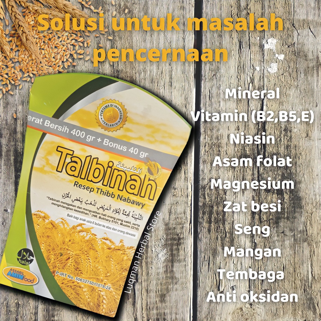 

Tepung Talbinah isi 400 gr + Bonus 40 gr