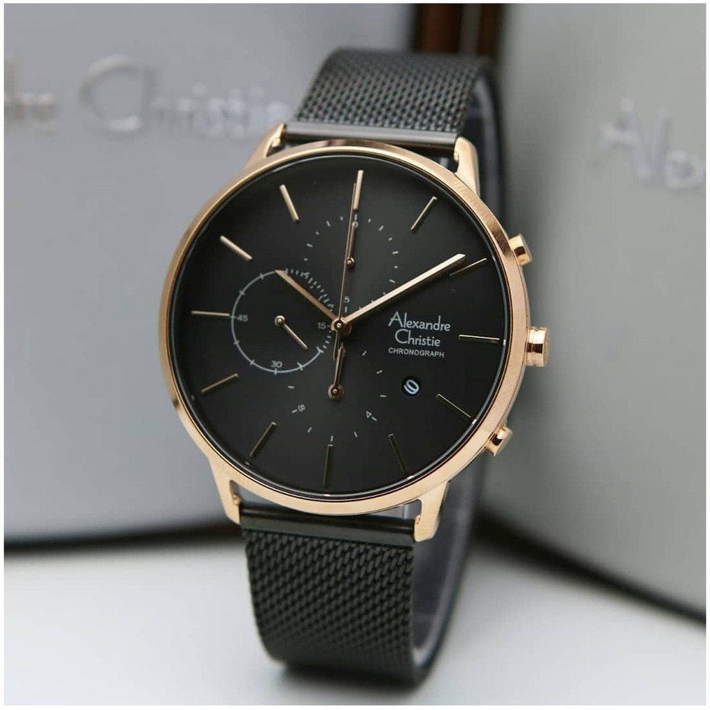 Alexandre Christie AC6555 AC 6555 Jam Tangan Unisex Tali Pasir
