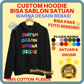 CUSTOM HOODIE SABLON SATUAN SWEATER JAKET OBLONG JUMPER 