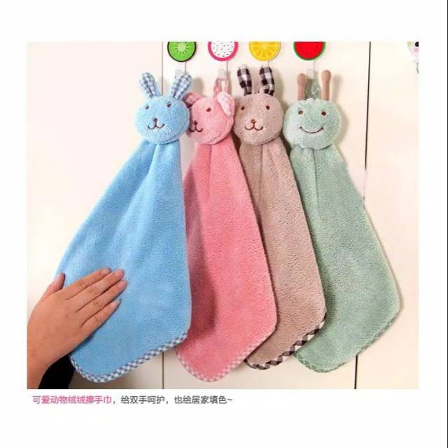 *COD*Lap tangan Hand Towel Microfiber Karakter Kelinci